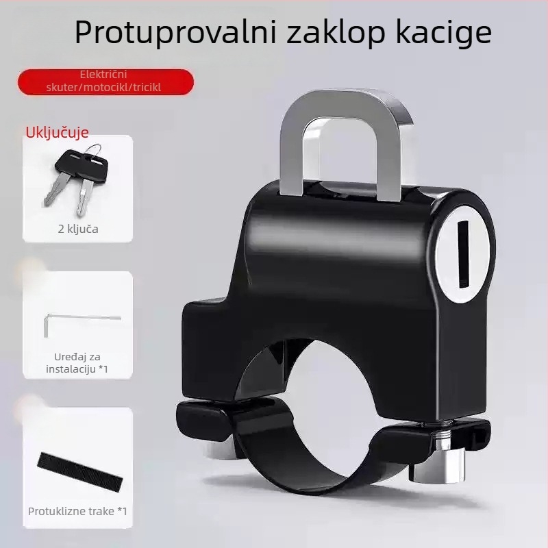 Qiwang Zaključavač kacige — Univerzalni zaključavač kacige, Model Helmet Lock, Artikal 12436, Stil Modern minimalistički