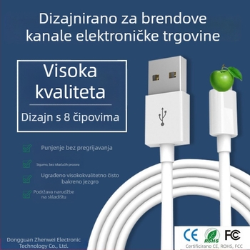Lightning kabel Apple iPhone 11 – izdržljiv USB kabel za brzo punjenje, sigurno brzo punjenje, 5V izlaz