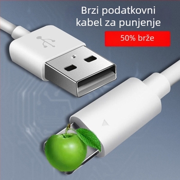 Lightning kabel Apple iPhone 11 – izdržljiv USB kabel za brzo punjenje, sigurno brzo punjenje, 5V izlaz