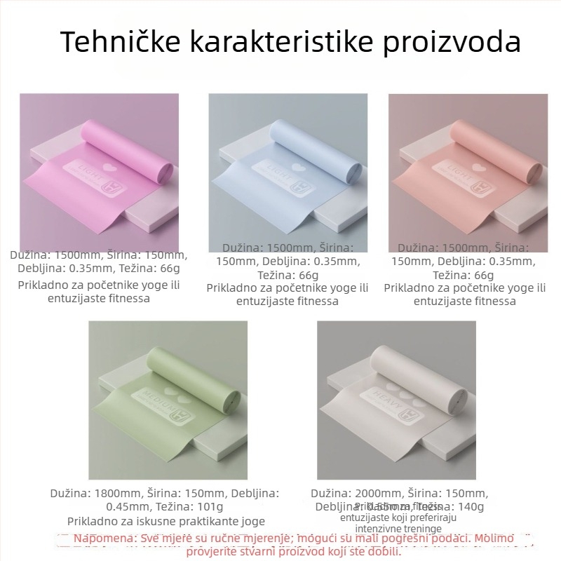 Joga traka otpora za kućnu upotrebu – materijal: TPE, marka: WOSWEIR