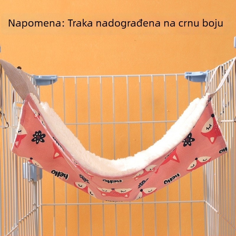Lu Chong mačja viseća ležaljka s flis navlakom, podesiva