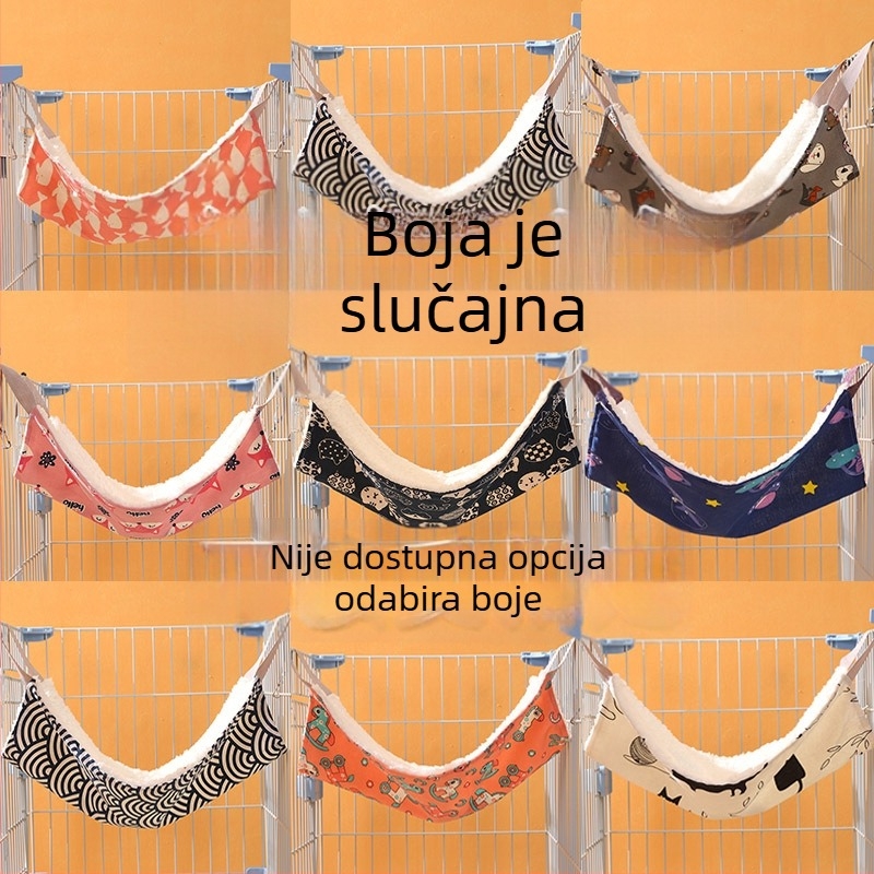 Lu Chong mačja viseća ležaljka s flis navlakom, podesiva