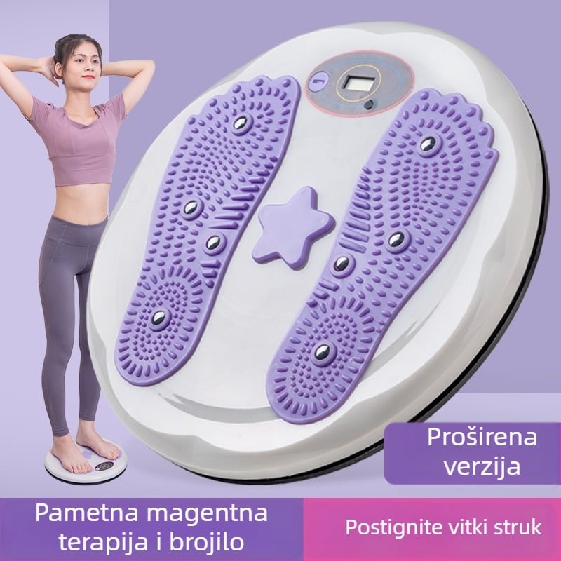 Disk za uvijanje struka s pametnim brojačem, magnetske kuglice, PP materijal (oblikovanje tijela i gubitak kilograma)