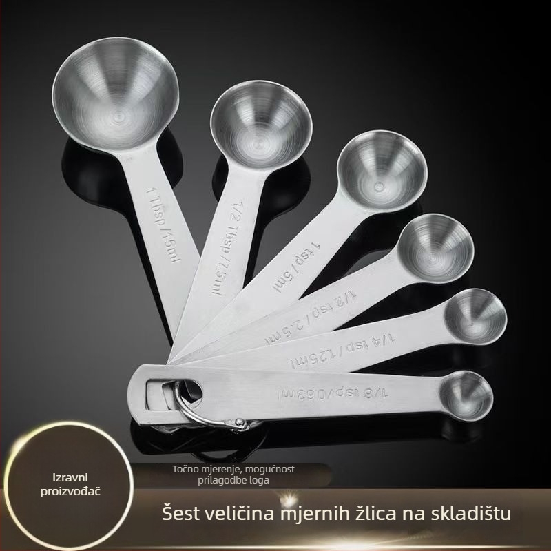Set mjernih žlica, 430 nehrđajući čelik, za pečenje i šalice, moderan minimalistički stil
