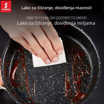 Sklopiva tava s Maifan kamen, neprijanjajuća, tvrdo anodizirani aluminij, zaobljeno dno, kompatibilno s plinskim i indukcijskim štednjecima