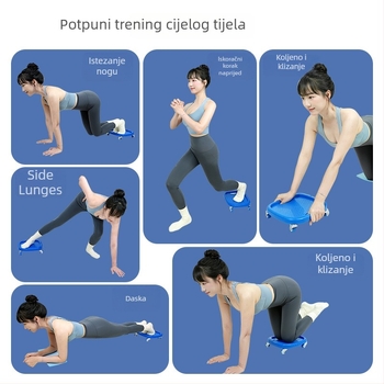 Abdominalni fitness kotačić DL-858, 740 g, nepreklopni, s kliznim diskom, za ured i kućnu uporabu