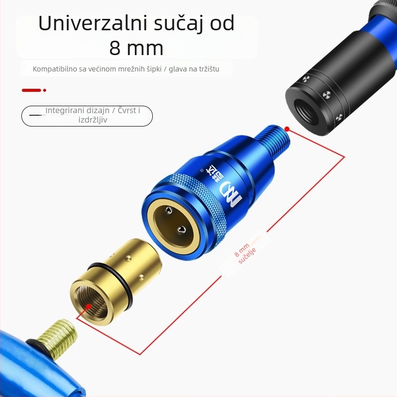 Mengda Brzi spoj za mrežu za ribolov, univerzalni spojni dio za glavu mreže i štap mreže, adapter protiv okretanja