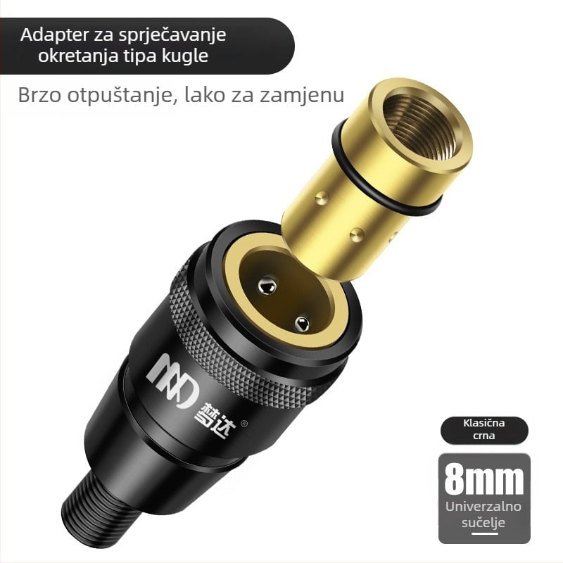 Mengda Brzi spoj za mrežu za ribolov, univerzalni spojni dio za glavu mreže i štap mreže, adapter protiv okretanja