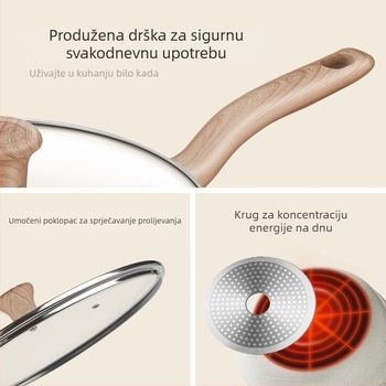 Supor Neprijanjajuća duboka tava s staklenim poklopcem – aluminijska legura, višeslojno dno, kompatibilno sa svim štednjacima