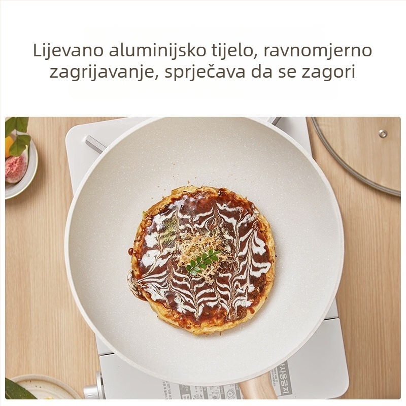 Supor Neprijanjajuća duboka tava s staklenim poklopcem – aluminijska legura, višeslojno dno, kompatibilno sa svim štednjacima