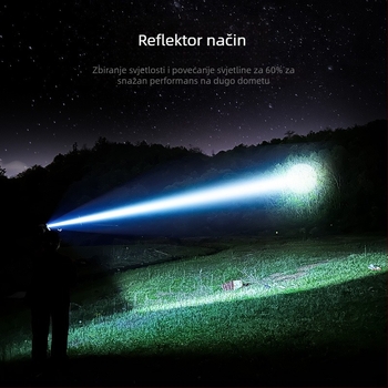 SHENYU ručna punjiva baterijska svjetiljka s laserskim zrakom, 5W, 2500mAh, domet preko 500 m