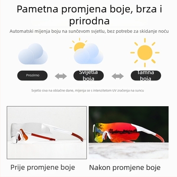 Ciklističke naočale dan-noć, TR90, otporne na vjetar, bez okvira, unisex, kompatibilne s dioptrijskim lećama