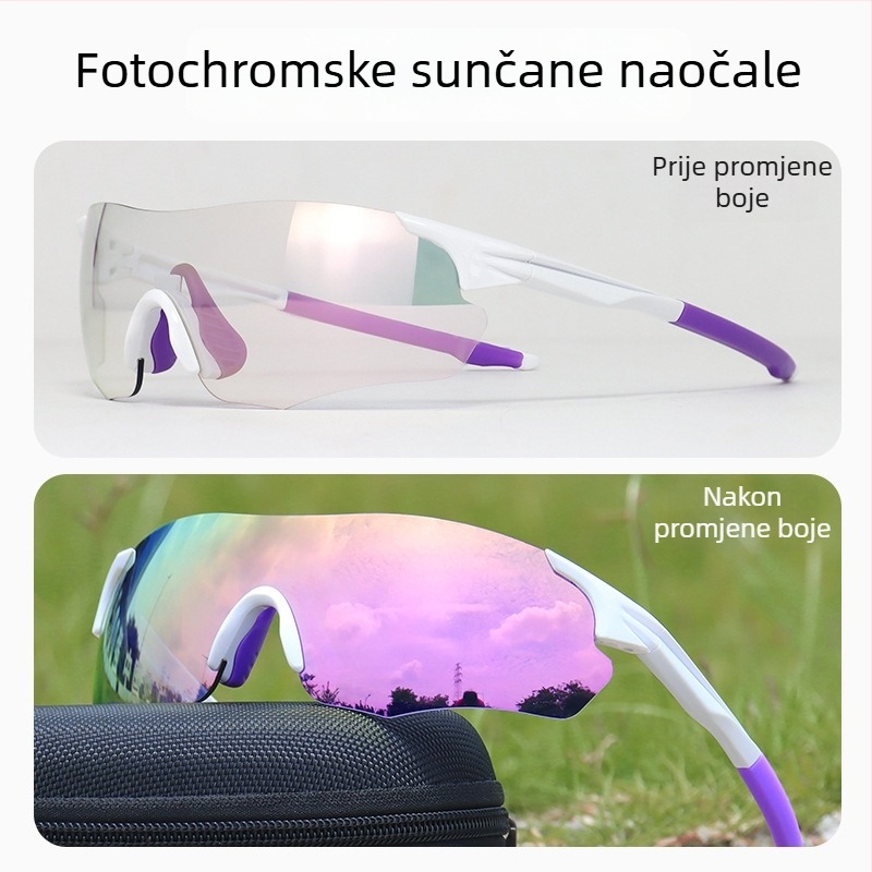 Ciklističke naočale dan-noć, TR90, otporne na vjetar, bez okvira, unisex, kompatibilne s dioptrijskim lećama