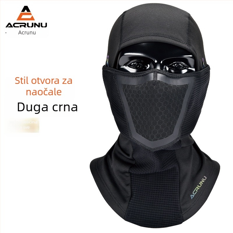 ACRUNU/Ehrlen topla kapuljača za biciklizam s flisom, ovratnik za vrat, od elastičnog baršuna, za vožnju biciklom, skijanje i aktivnosti na otvorenom
