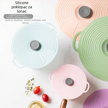 Silikonski poklop za očuvanje svježine s poklopcem za zdjelice, tanjure i posude — moderan minimalistički stil, brenda Friendly; materijal: Drugo