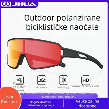 Biciklističke naočale s TAC polariziranim lećama, TR90 okvir, vjetroodbojno, UV zaštita, podesive nosne jastučiće