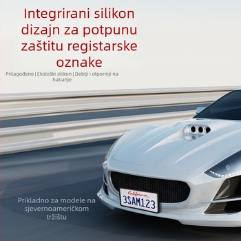 Silikon mat za registracijske pločice, pravokutnog oblika; kompatibilan s General Motors vozilima; marke Tai mei