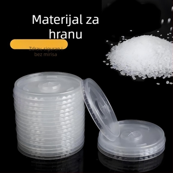 Okrugli poklop za zdjelu, proziran PP, vodonepropusan, s otvorima za ventilaciju, pogodan za zagrijavanje