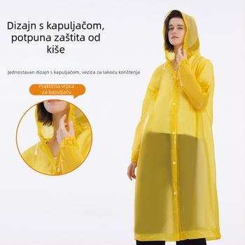 PEVA jednokratni kišni pončo za odrasle, prosječna debljina, crtani stil