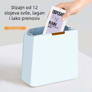 PEVA jednokratni kišni pončo za odrasle, prosječna debljina, crtani stil