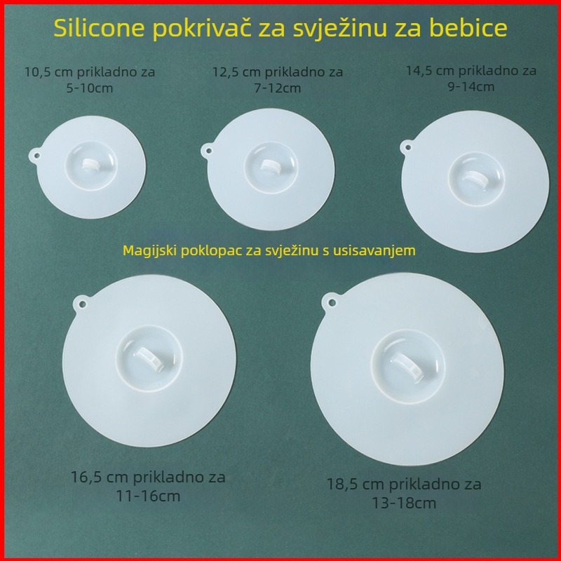 Silikonski poklopac za šalice sa usisavanjem – prehrambena kvaliteta, europski standard, zaštita od prašine, poklopac za staklenu šalicu čaja, šalice i zdjele