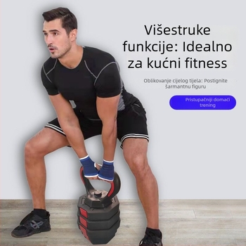 Kettlebell ručka s podesivom duljinom baze – EVA materijal, univerzalna držač za pločaste utege, model XX833403507297