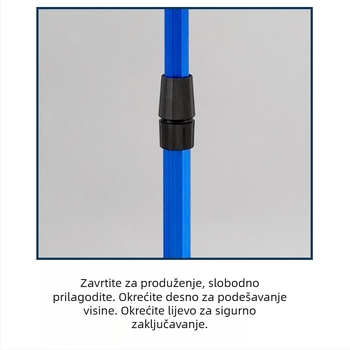 Mreža za ribolov od aluminijske legure sa silikon mrežom, izvlačna, nosivost 10 kg