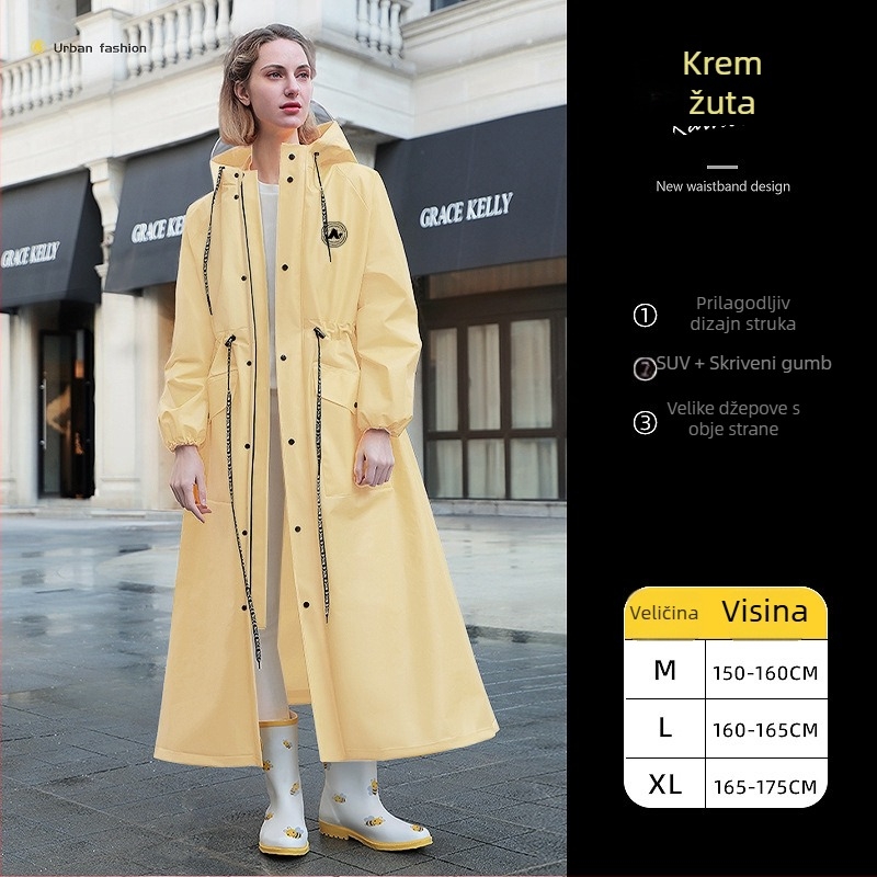 Jednodijelni EVA kišni pončo za odrasle — biciklističko kišno pončo s punim pokrivanjem, unisex