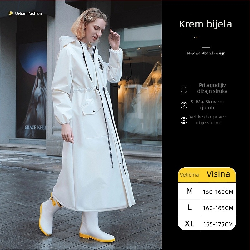 Jednodijelni EVA kišni pončo za odrasle — biciklističko kišno pončo s punim pokrivanjem, unisex