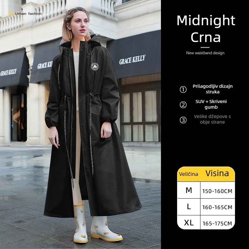 Jednodijelni EVA kišni pončo za odrasle — biciklističko kišno pončo s punim pokrivanjem, unisex