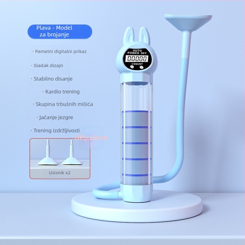 Prijenosni uređaj za vježbanje trbuha s prozračnim pojasem za struk – Uobičajeni / Zec model, Materijal: Mouth-blown PP + Silicone Straw + Main Body AS, Šifra proizvoda: 20250805