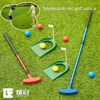 Teleskopska golf palica za djecu – aluminijski šaft, duljina 93 cm, Regular flex, metalna glava, mogućnost logotipa