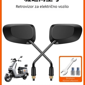 Lijevi bočni retrovizor za električni skuter Yadi E8 Laida, Kepu, staklo