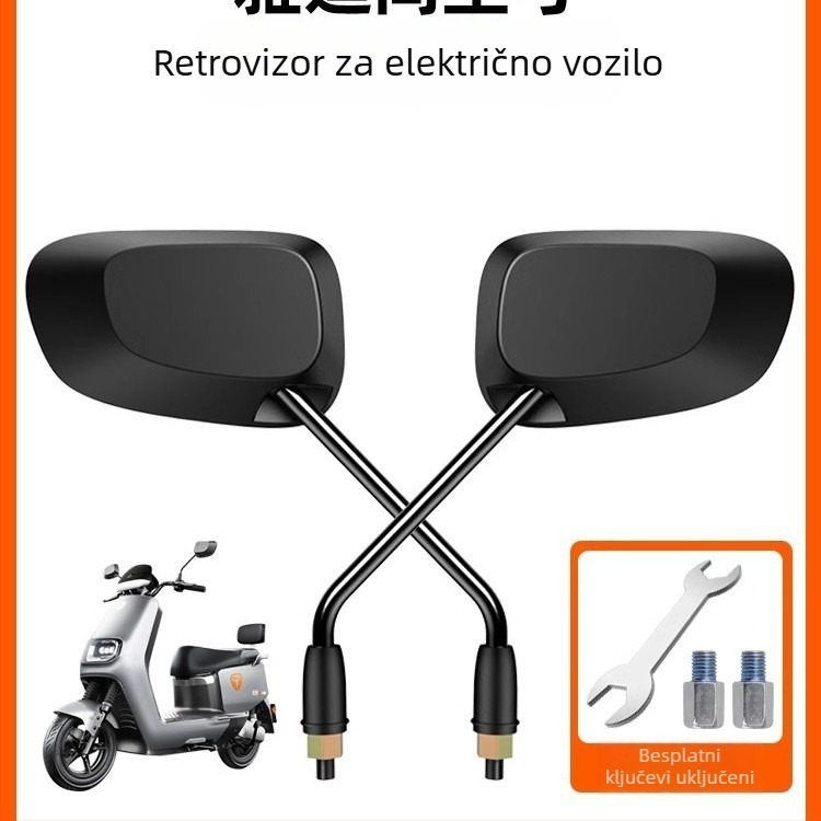 Lijevi bočni retrovizor za električni skuter Yadi E8 Laida, Kepu, staklo