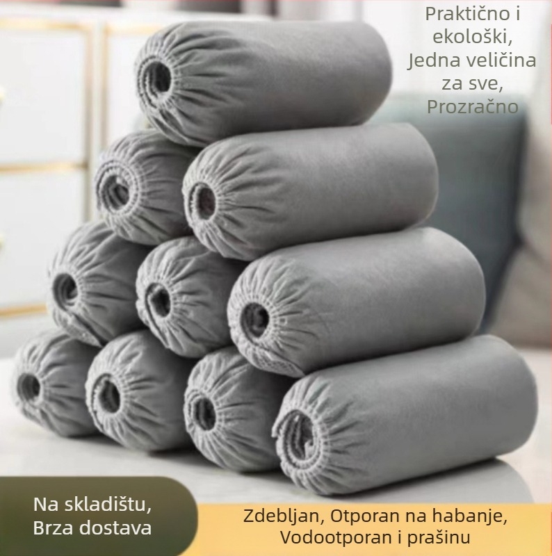 Jednokratne navlake za cipele od netkanog materijala, kućna upotreba, unutarnja uporaba, otporne na habanje, protuklizne, vodootporne i zaštita od prašine, debljina od obične do ekstra debele