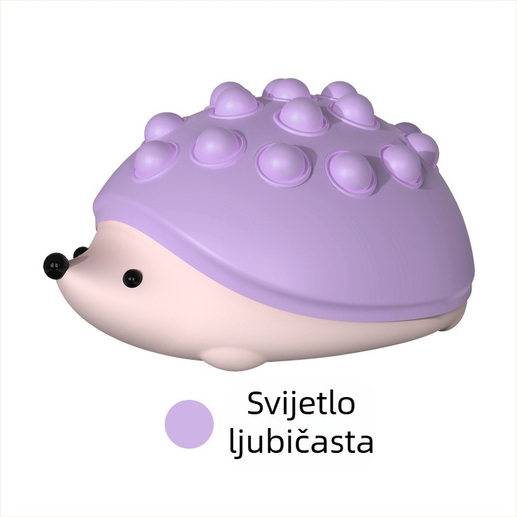 Silikonska noćna lampica u obliku ježića, s gumbom za pritiskanje balon lampice, USB punjiva, gradientni LED s sedam boja, ROHS certifikat