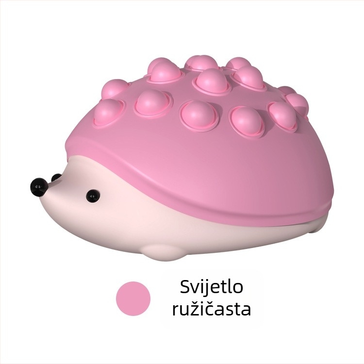 Silikonska noćna lampica u obliku ježića, s gumbom za pritiskanje balon lampice, USB punjiva, gradientni LED s sedam boja, ROHS certifikat