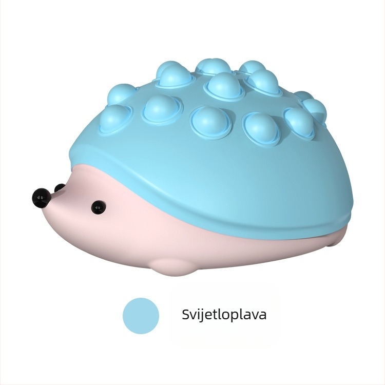 Silikonska noćna lampica u obliku ježića, s gumbom za pritiskanje balon lampice, USB punjiva, gradientni LED s sedam boja, ROHS certifikat