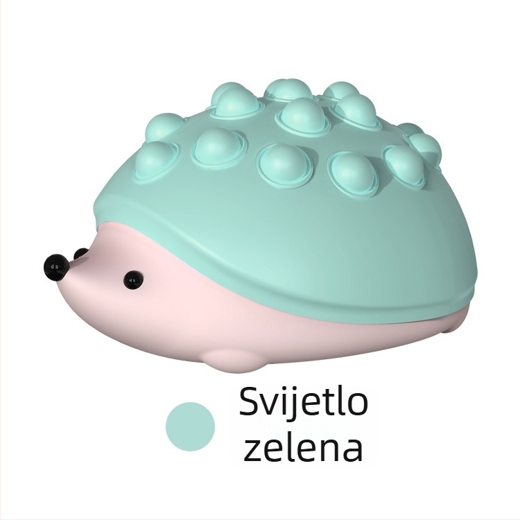 Silikonska noćna lampica u obliku ježića, s gumbom za pritiskanje balon lampice, USB punjiva, gradientni LED s sedam boja, ROHS certifikat