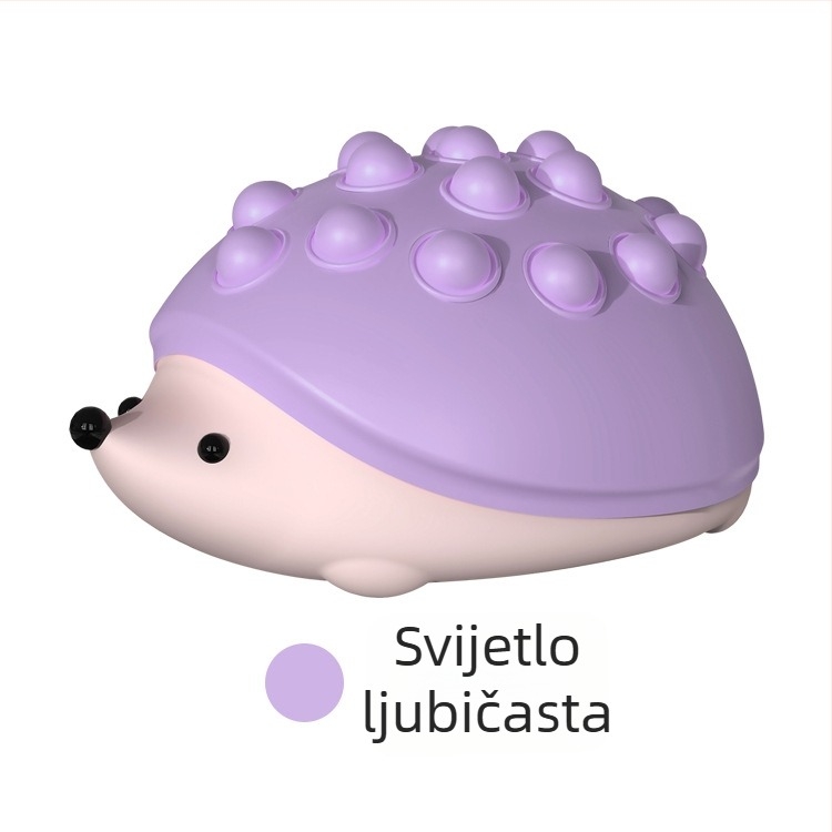 Silikonska noćna lampica u obliku ježića, s gumbom za pritiskanje balon lampice, USB punjiva, gradientni LED s sedam boja, ROHS certifikat