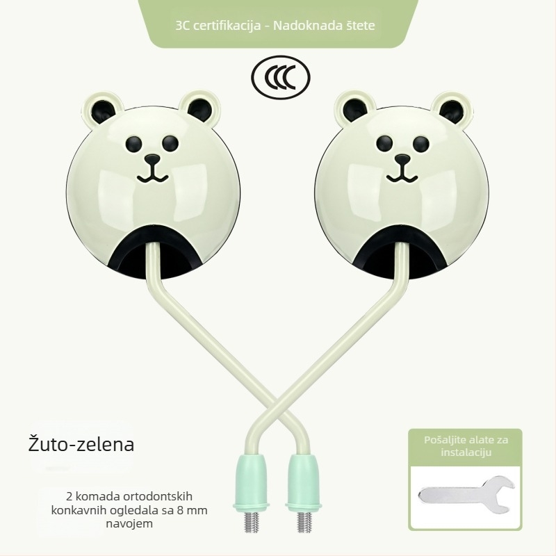Raybeen stražnje ogledalo za električna vozila; materijali: staklo, guma, metal, ABS; 3C certifikacija: QXQY-996; kompatibilno s električnim automobilima, motociklima i triciklima.