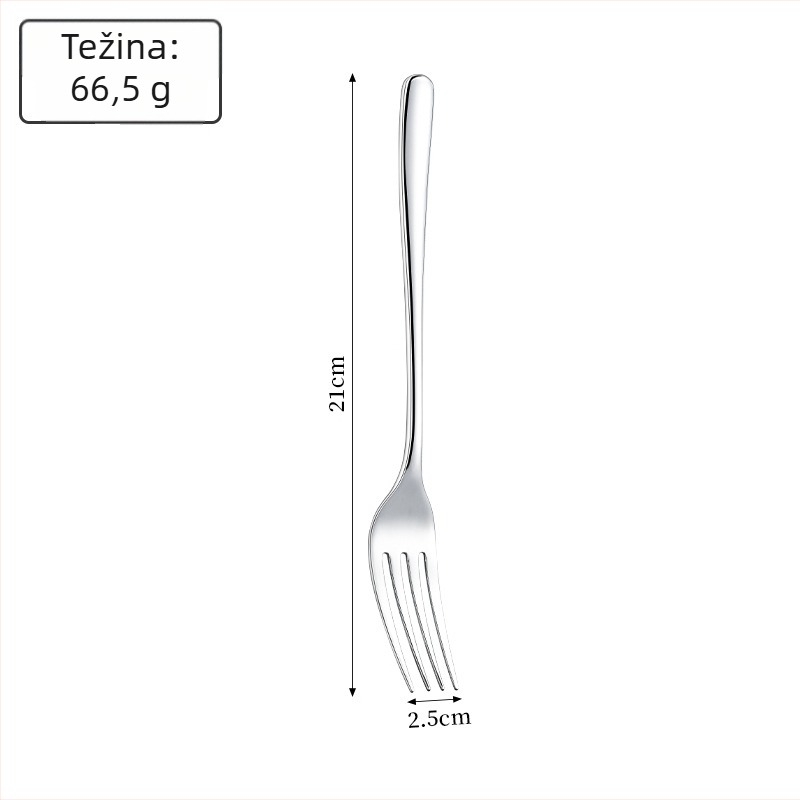 Set pribora za stol od 316L nehrđajućeg čelika – ogledni polir, debeli nož, vilica i žlica, moderan minimalistički stil