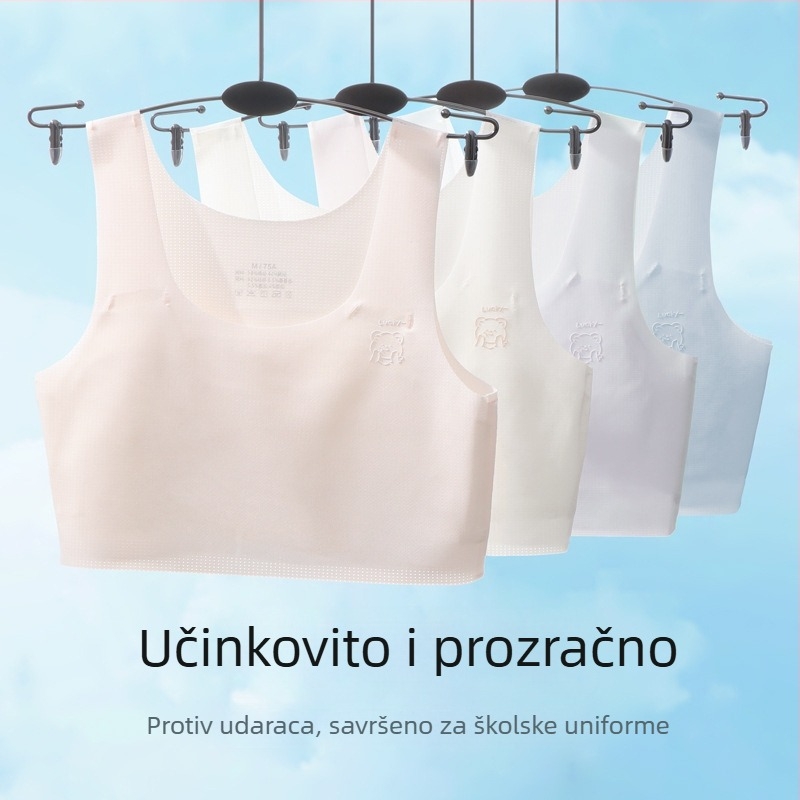 Ljetni bešavni grudnjak za djevojčice školskog uzrasta, lagan i prozračan.