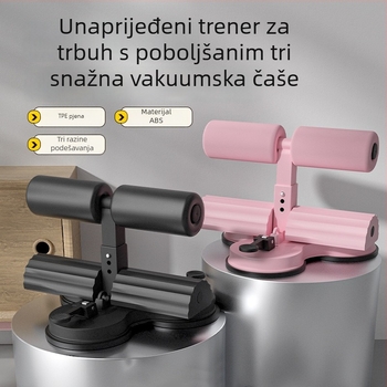 Pomoć za trbušnjake s tri usisne čašice, paralelne šipke, napetostna uže i držač za telefon — model 20250416, težina 1500 g