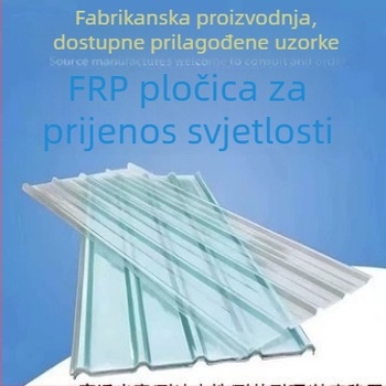 Osvijetljajući panel od prozirnog FRP-a s profilom crep pločice, antikorozivno i vatrootporan