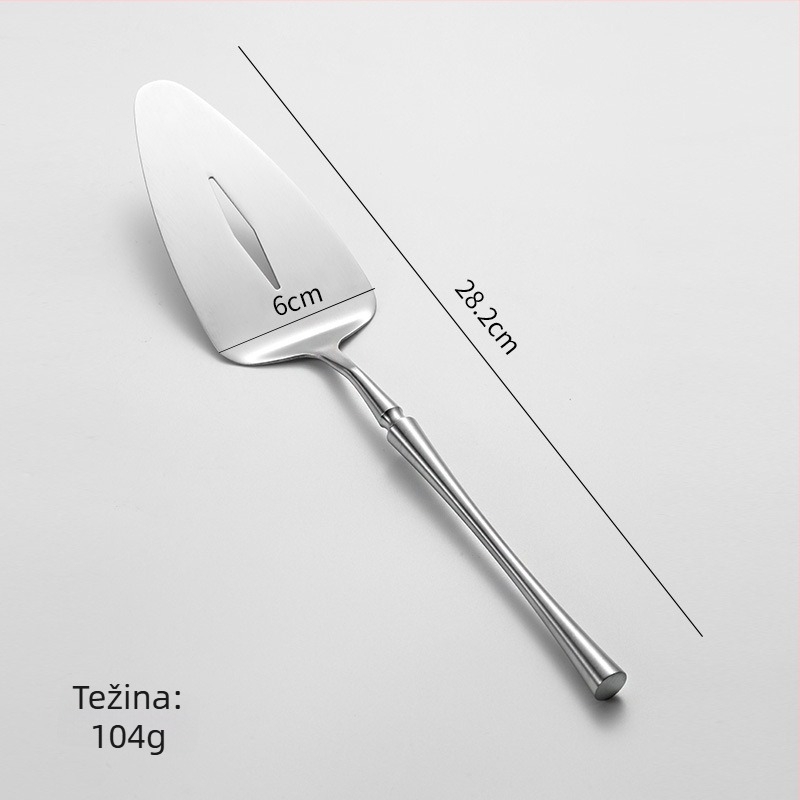Trokutasta lopatica za tortu, 304 nehrđajući čelik, poliranje Hemp Wheel, moderni minimalistički stil, jednofarbni uzorak