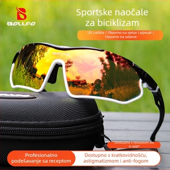BOLLFO BF011 biciklističke naočale, TR90+PC okvir, puni okvir, zamjenjive leće, podesivi nosni jastučić