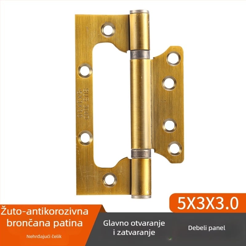 Nehrđajući čelični ležajni panto za unutarnje drvene vrata, model Hinge, završna obrada: elektroplatiranje i poliranje, marka: TIANJULE