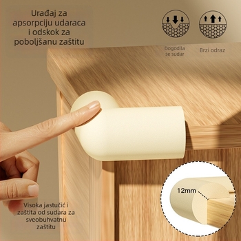 Father Shield bez ljepila kutni zaštitnici od pjene za dječje stolove i krevete, pravokutni oblik, pakiranje 100 komada