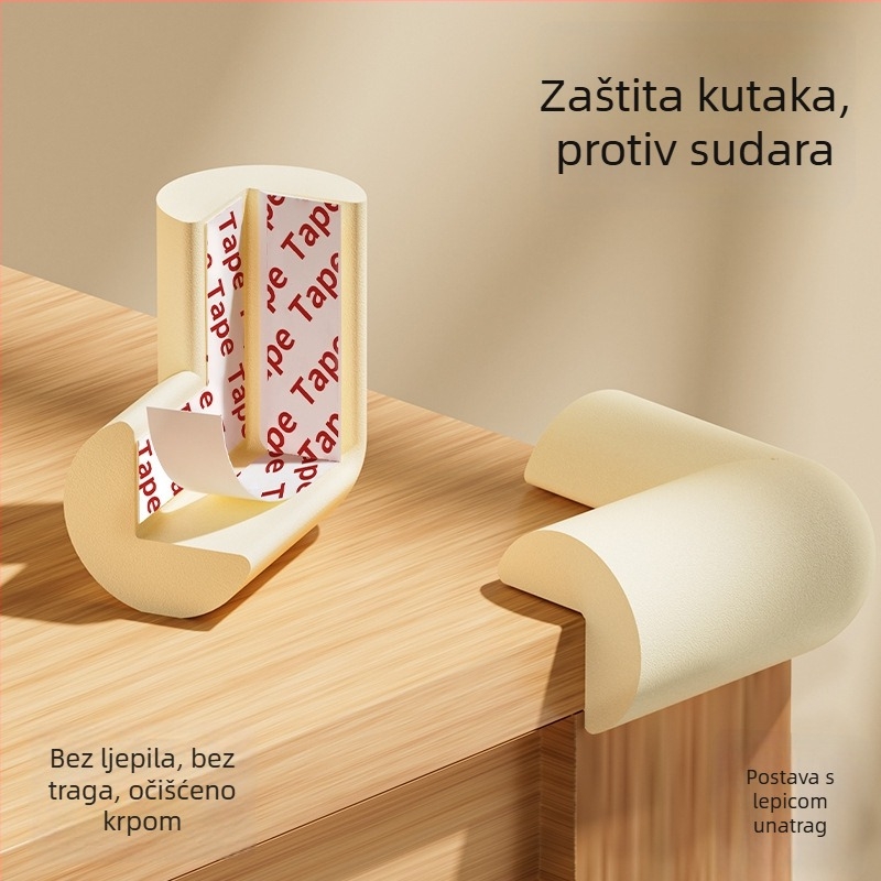 Father Shield bez ljepila kutni zaštitnici od pjene za dječje stolove i krevete, pravokutni oblik, pakiranje 100 komada